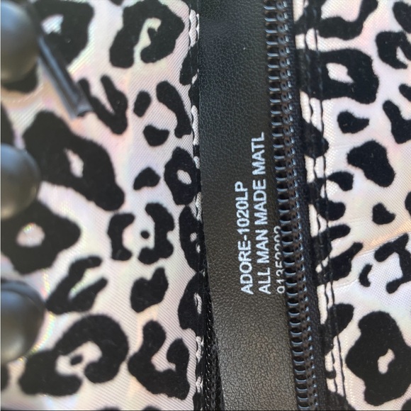 New Adore 1020LP Leopard Print Holo/Black Matte Lace Up Heels size 6 - Picture 6 of 6